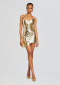 Aura Dress by retrofête in Gold, product image 1