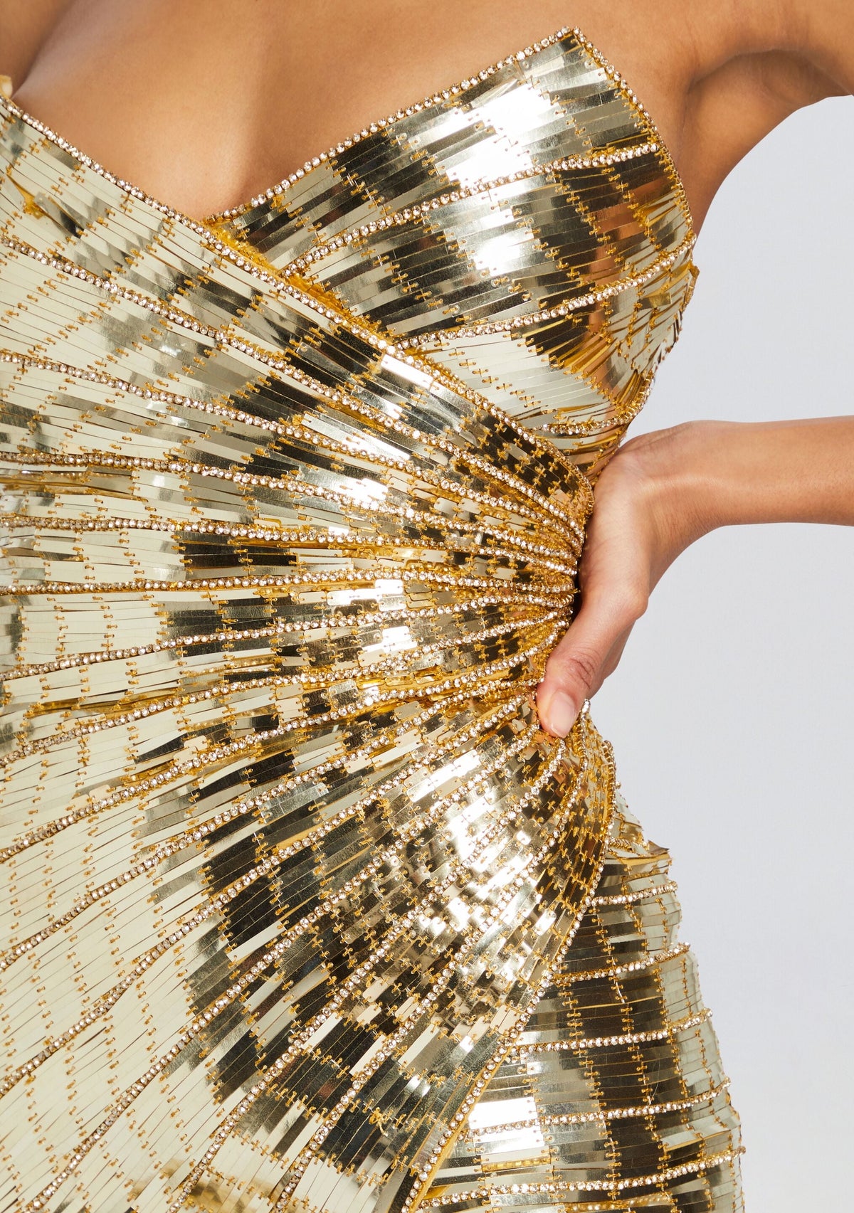 Aura Dress by retrofête in Gold, product image 2