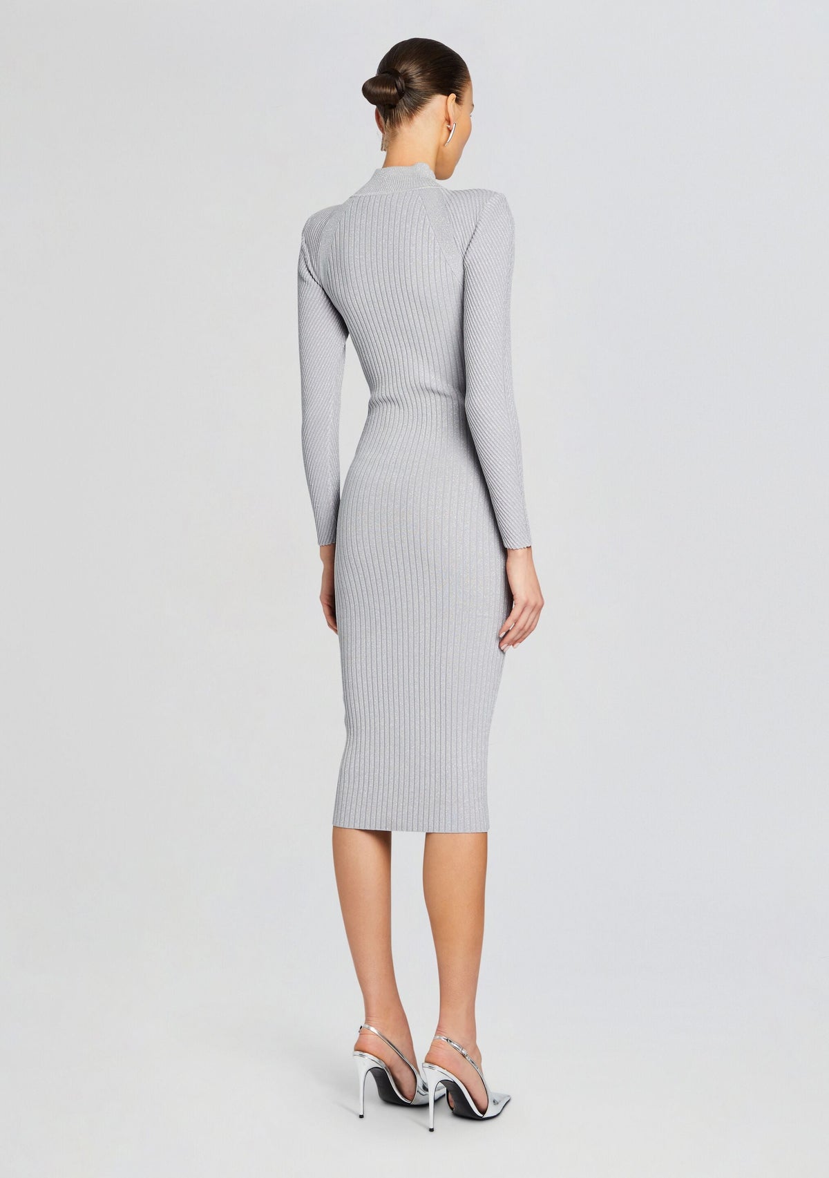 Aylin Dress by retrofête in Silver Grey, product image 4