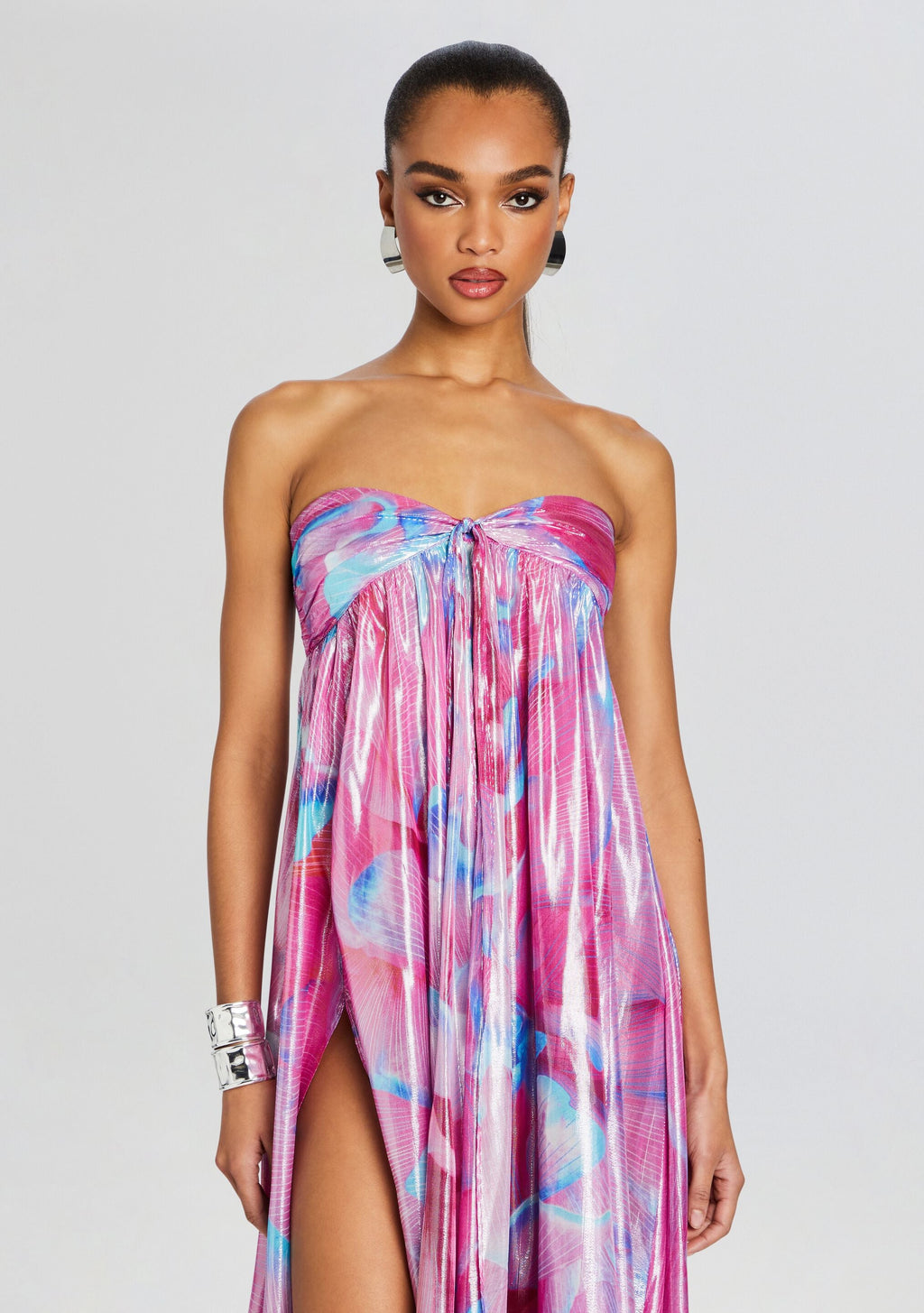 Diondra Silk Dress by retrofête in Pink Peony, product image 5