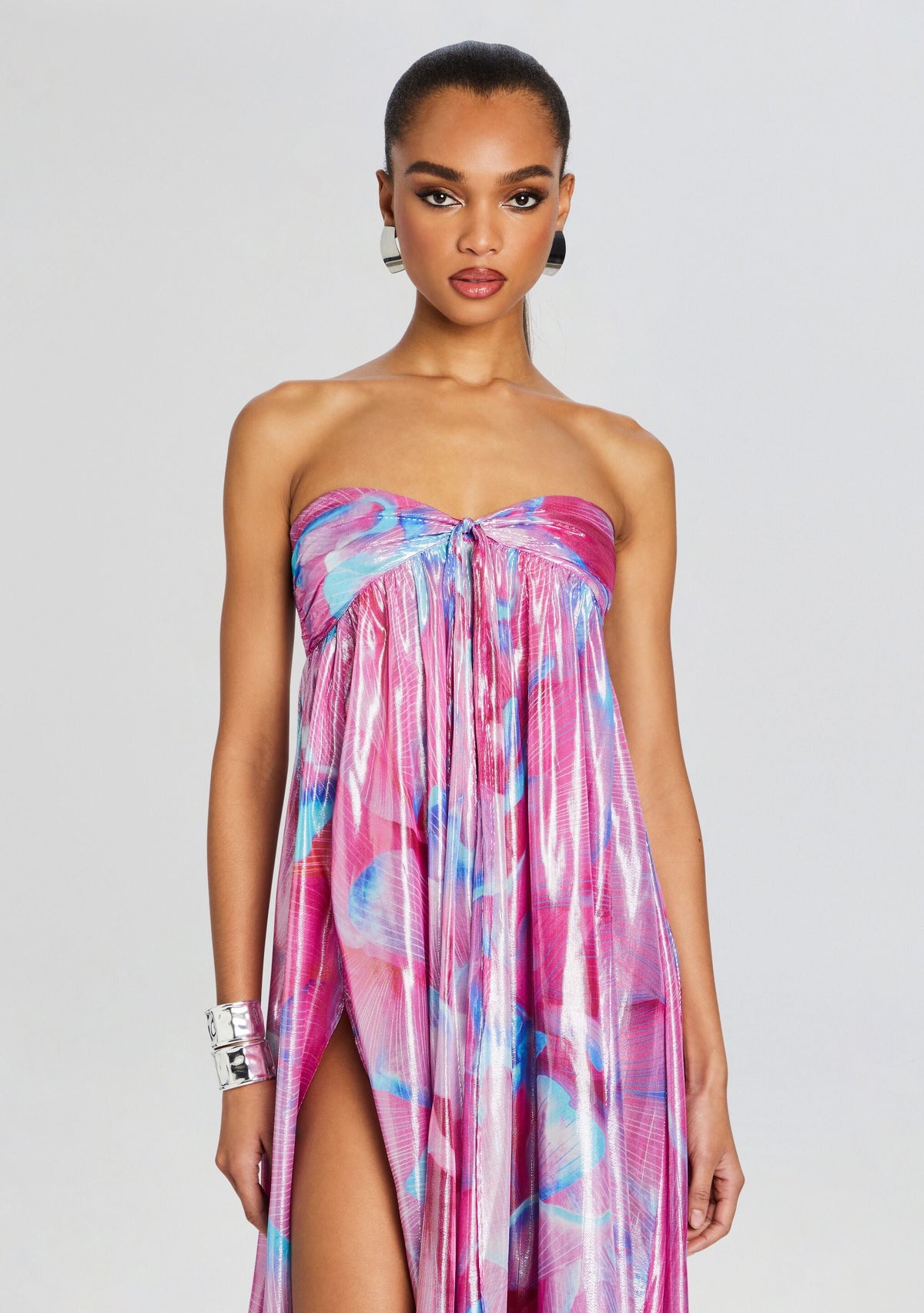 Diondra Silk Dress by retrofête in Pink Peony, product image 5