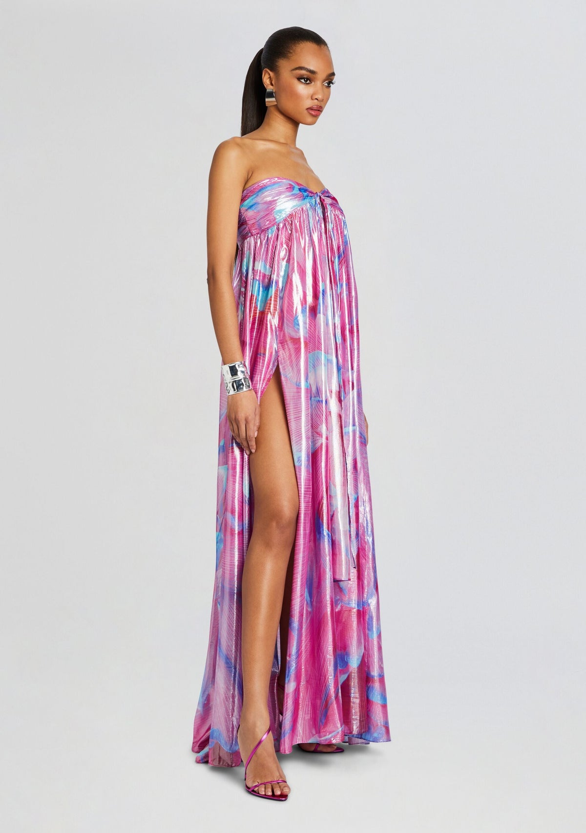 Diondra Silk Dress by retrofête in Pink Peony, product image 3