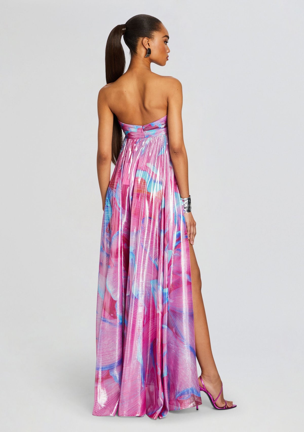 Diondra Silk Dress by retrofête in Pink Peony, product image 4