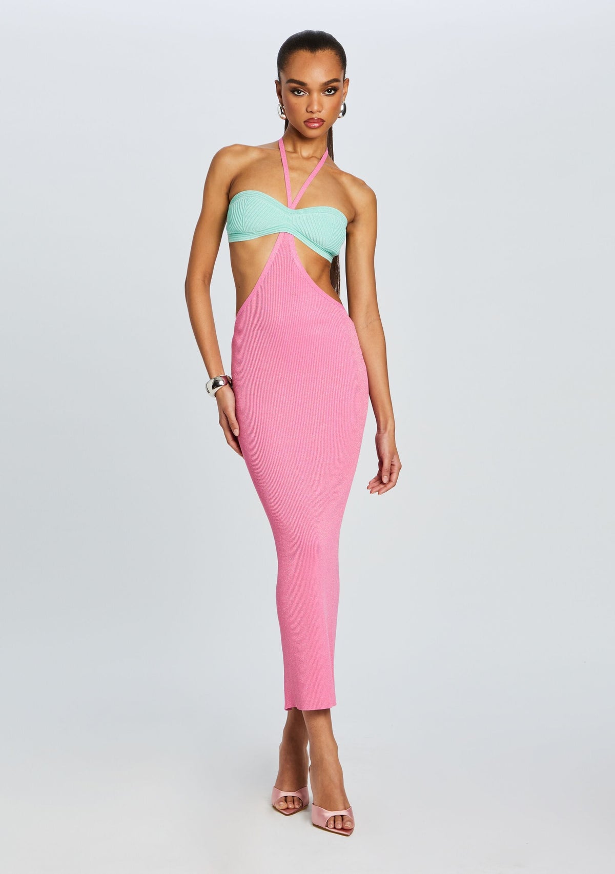 Eloisa Dress by retrofête in Metallic Candy Pink, product image 1
