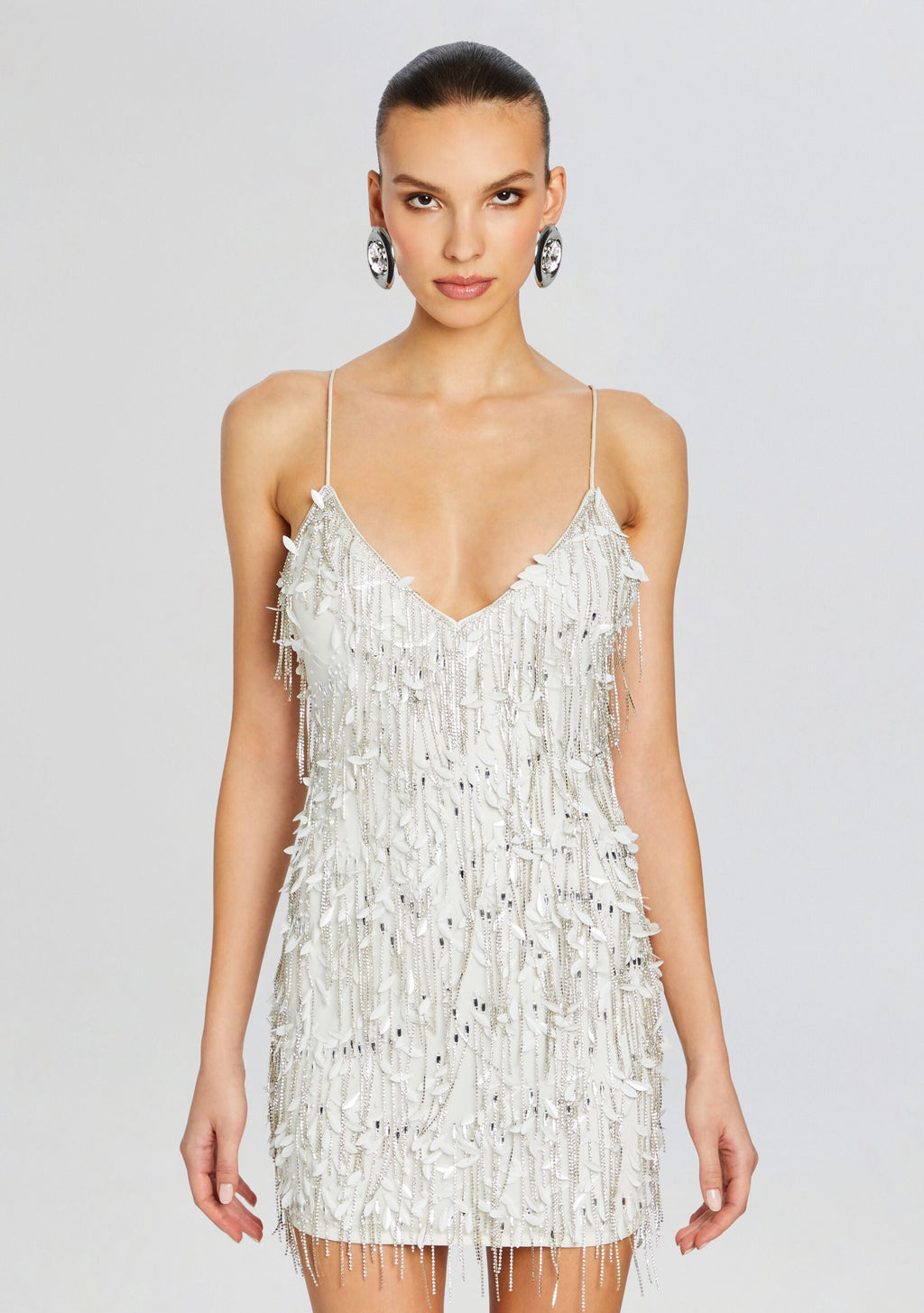 Haven Embellished Dress by retrofête in White/Silver, product image 5