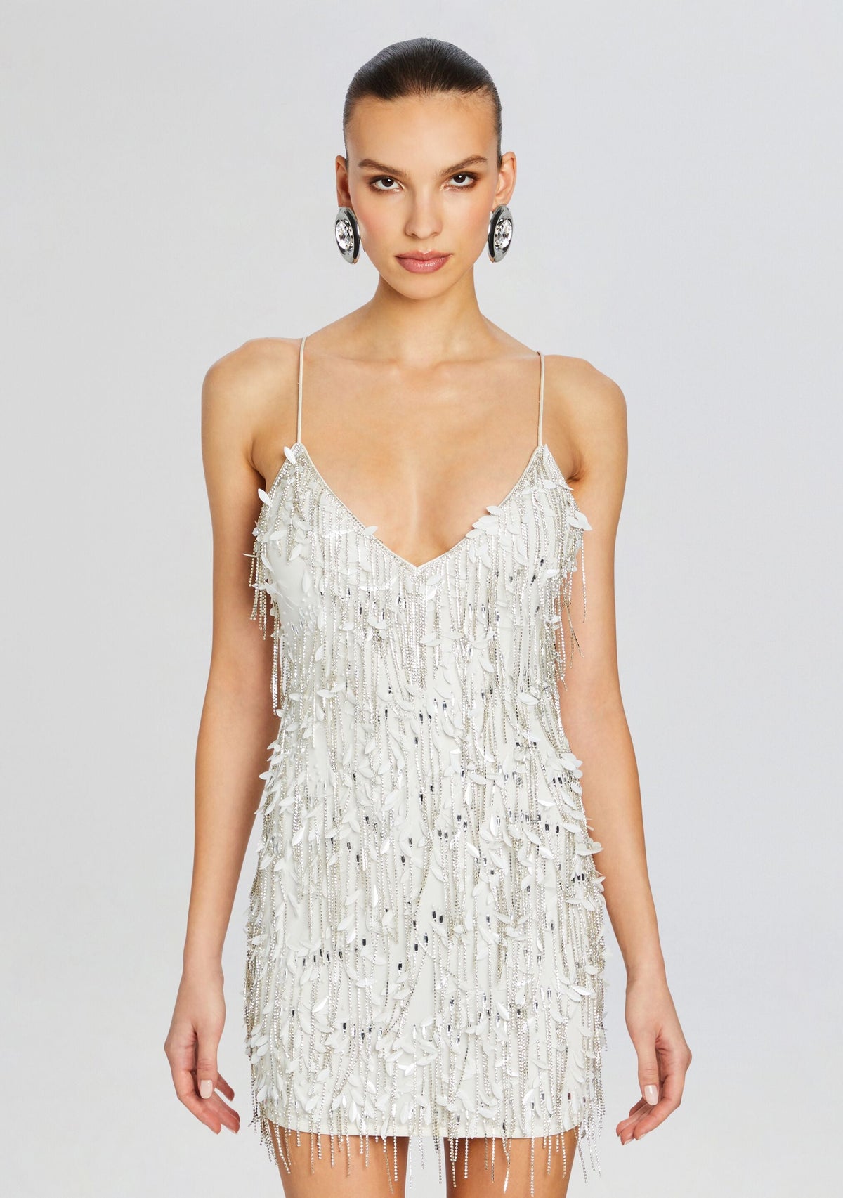Haven Embellished Dress by retrofête in White/Silver, product image 5