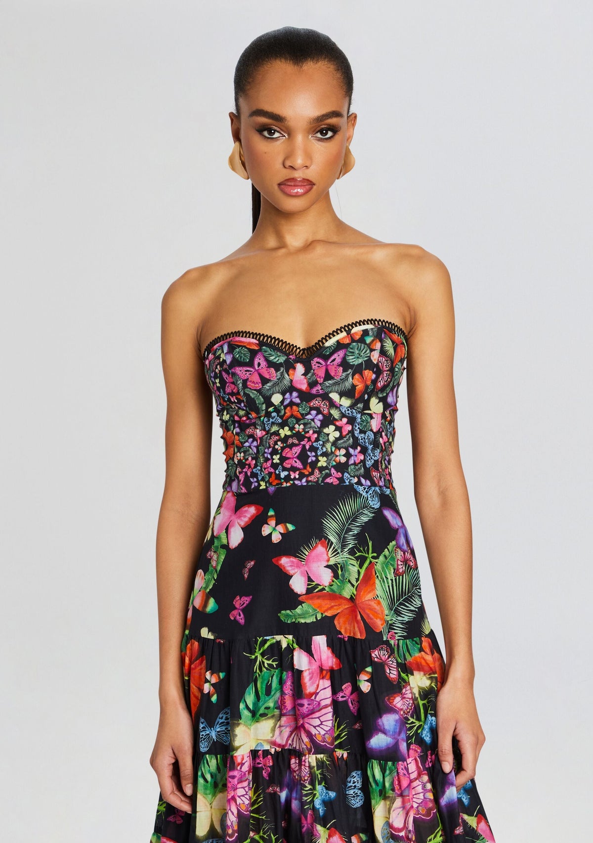 Danny Long Dress by Charo Ruiz in Black Borbo, product image 5