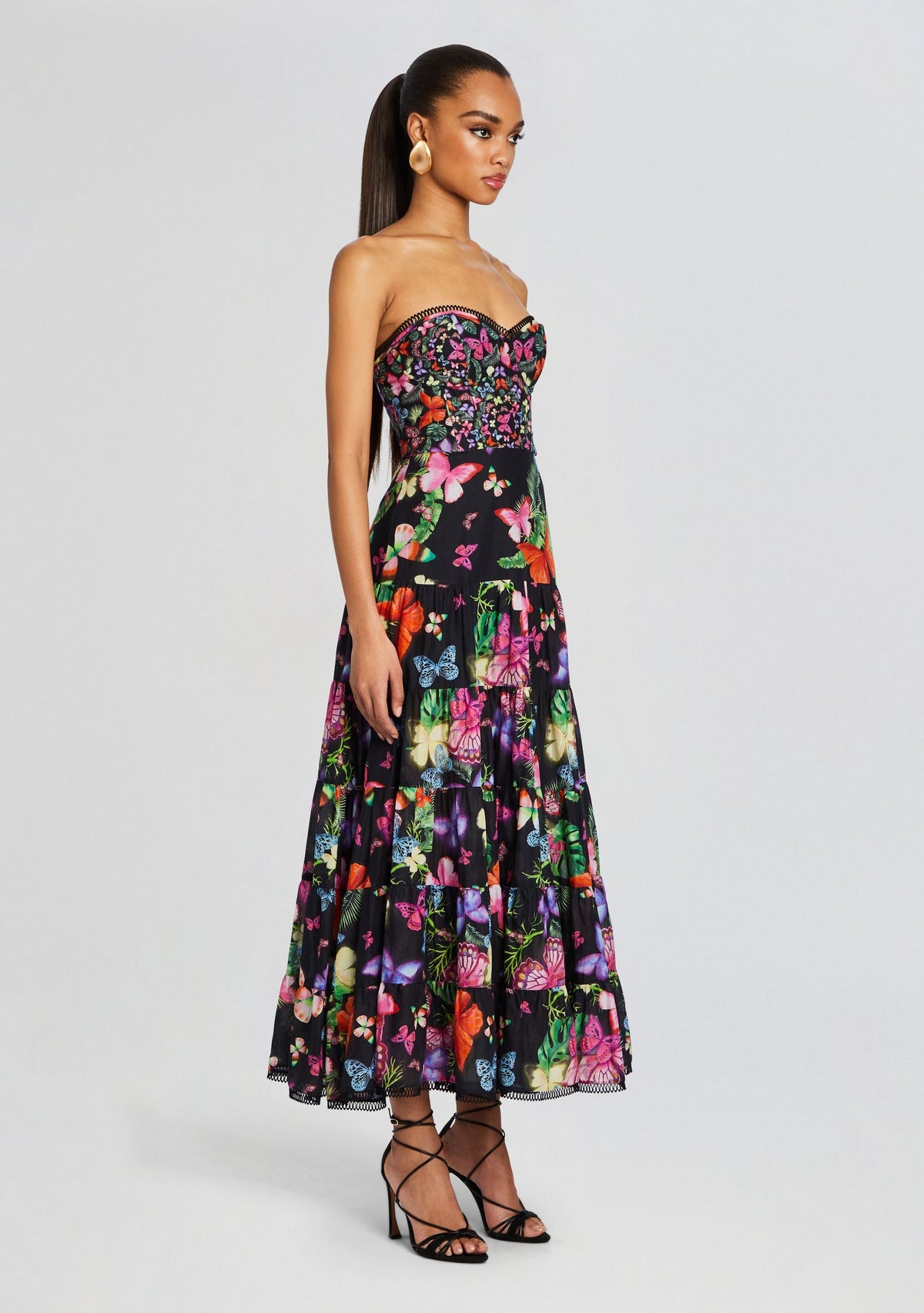 Danny Long Dress by Charo Ruiz in Black Borbo, product image 3