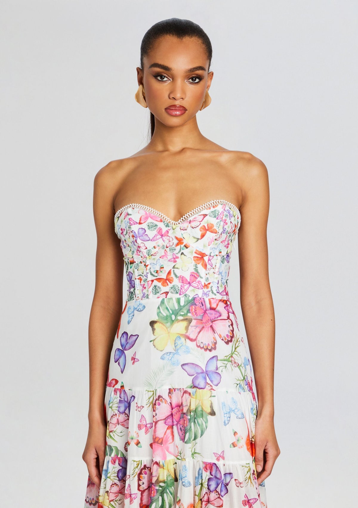 Danny Long Dress by Charo Ruiz in White Borbo, product image 2