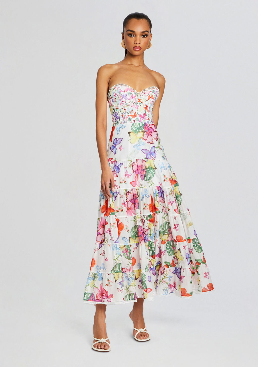 Danny Long Dress by Charo Ruiz in White Borbo, product image 1