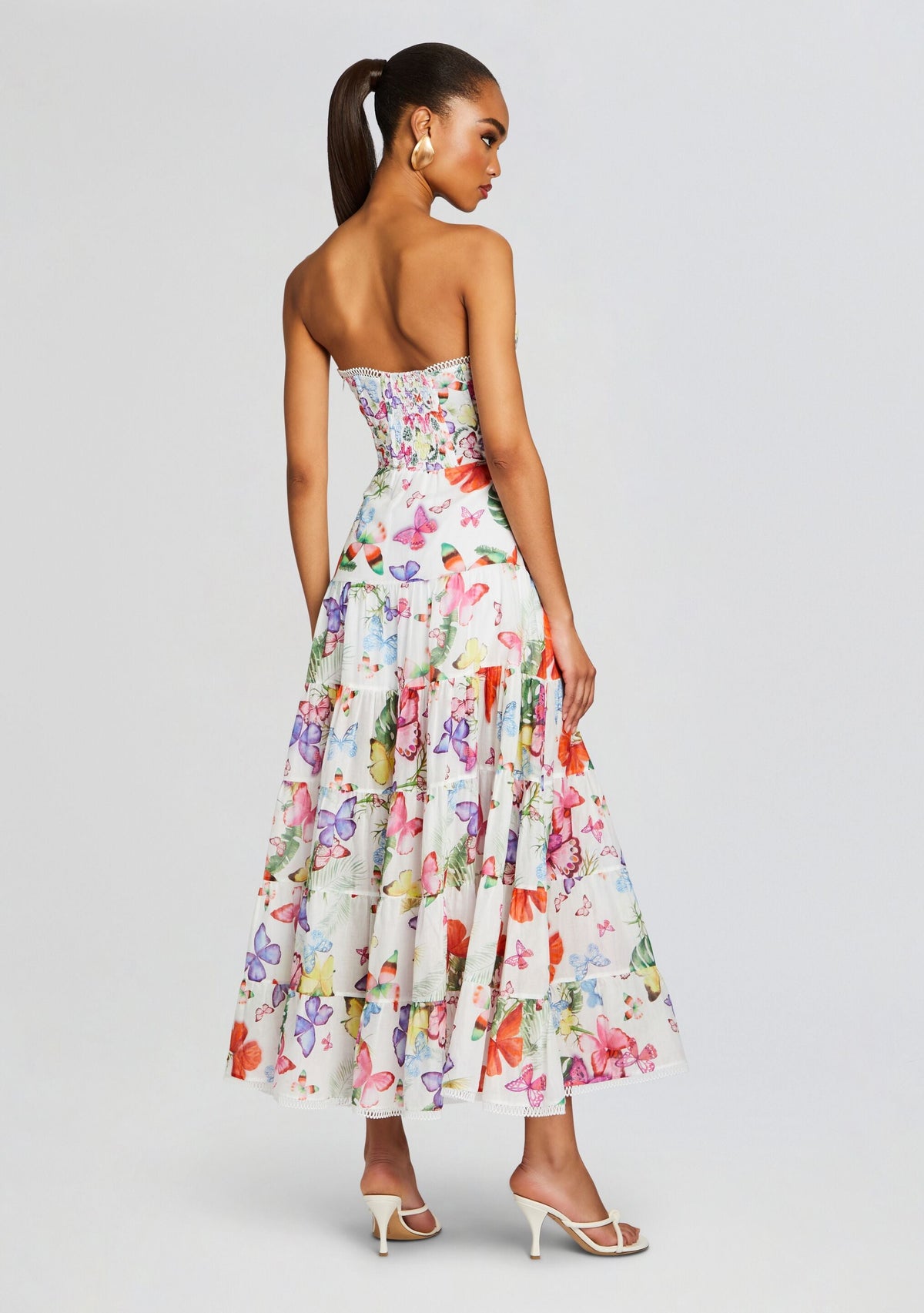 Danny Long Dress by Charo Ruiz in White Borbo, product image 4