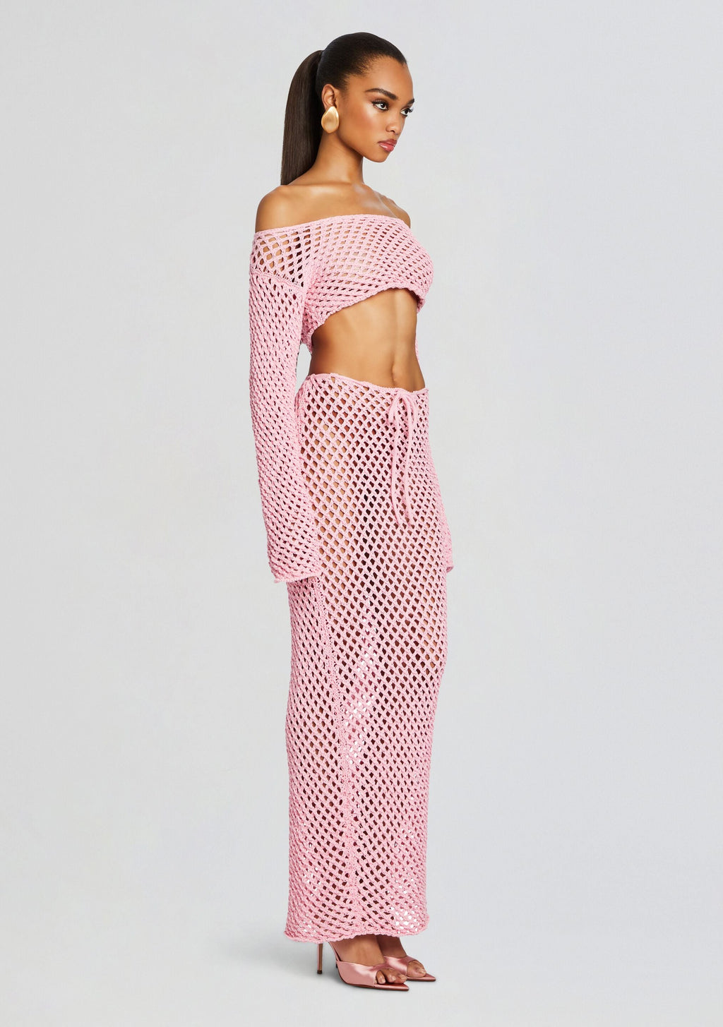 Magen Knitted Shirt by Bananhot in Pink Cream, product image 3