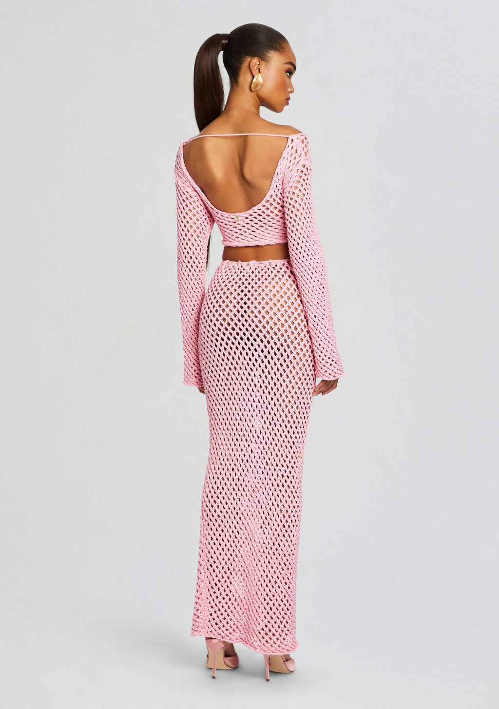 Magen Knitted Shirt by Bananhot in Pink Cream, product image 4