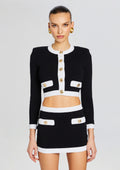 Moore Bandage Knit Jacket by retrofête in Black/White, product image 1