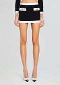 Rebecca Bandage Knit Skirt by retrofête in Black/White, product image 1