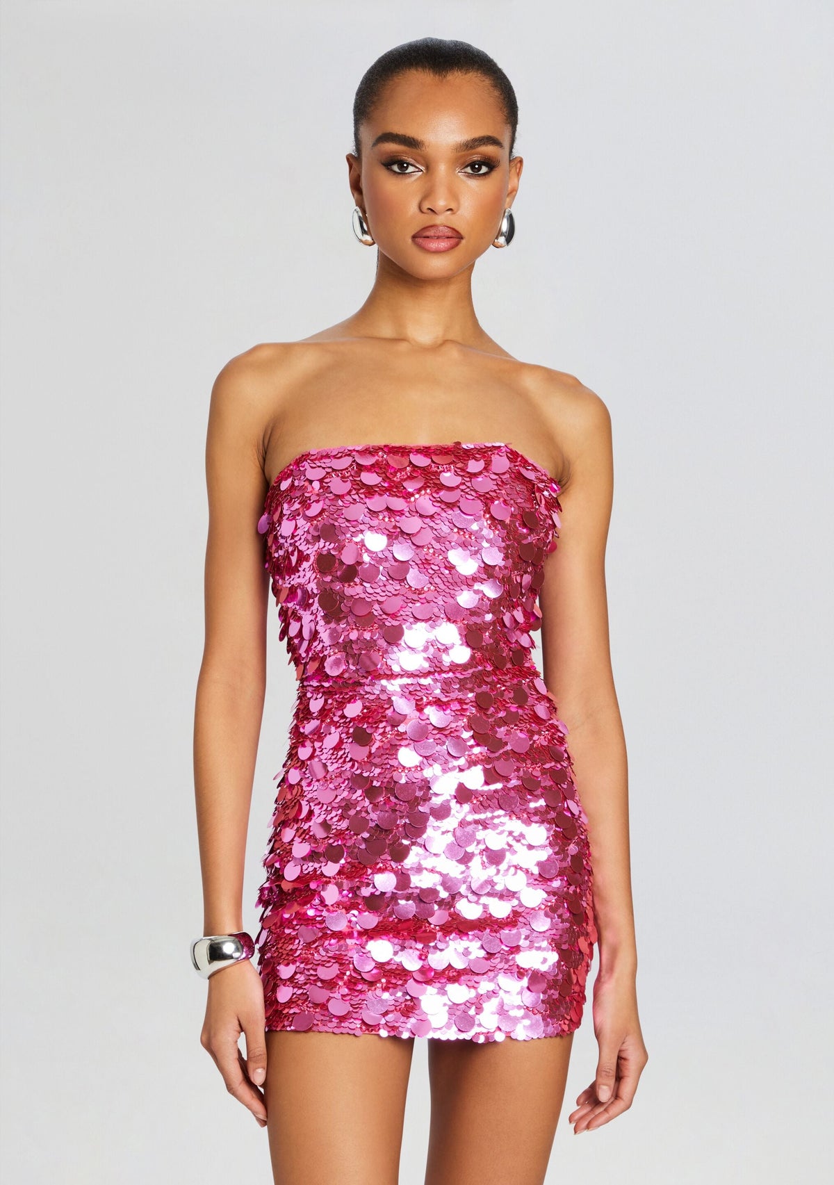 Nolia Sequin Embellished Dress by retrofête in Candy Pink, product image 5