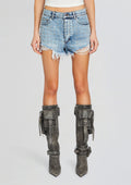 Angel Embellished Denim Short by retrofête in Tangier/Silver, product image 1