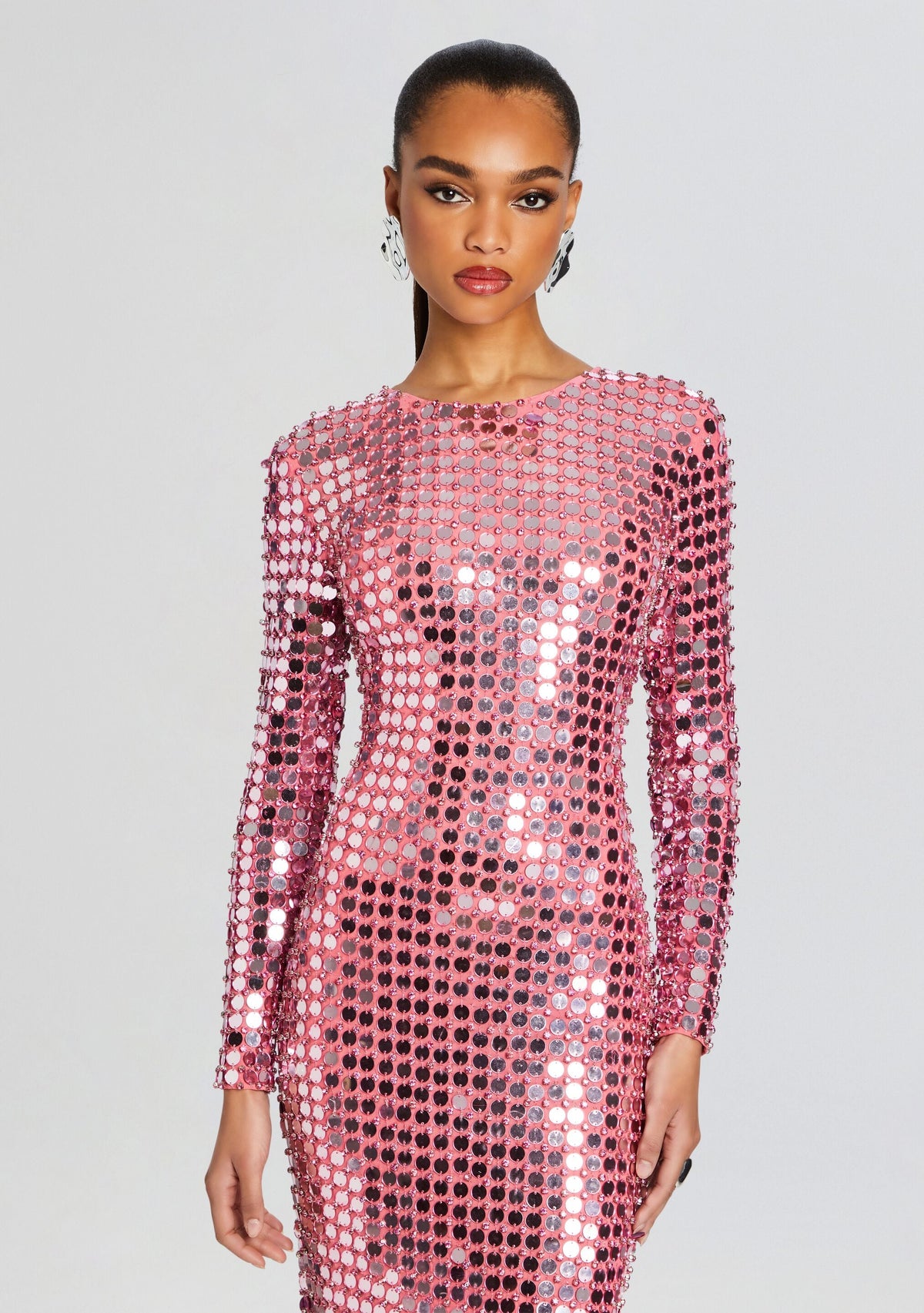 Rialta Sequin Dress by retrofête in Candy Pink, product image 5