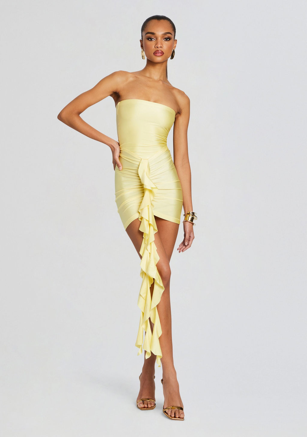 Serena Mini Dress by Shani Shemer in Yellow Macaron 103, product image 1