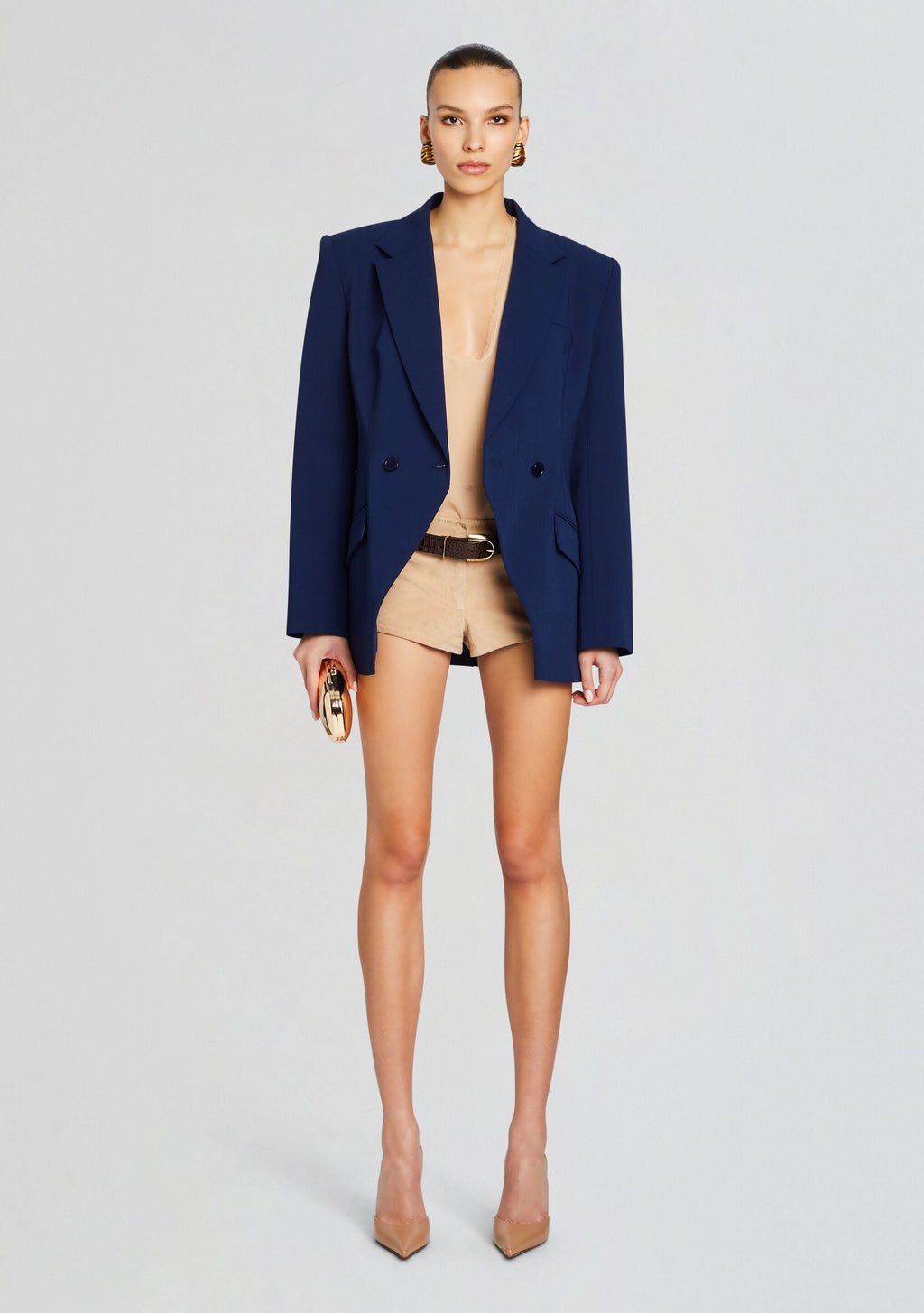 Shye Silk Top by retrofête in Nude, product image 2