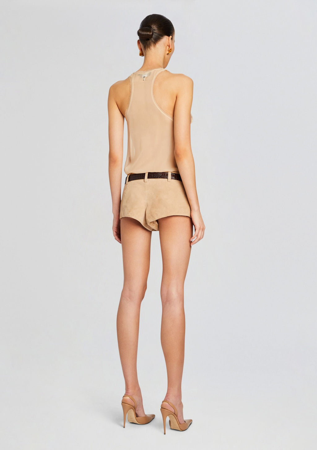 Shye Silk Top by retrofête in Nude, product image 4