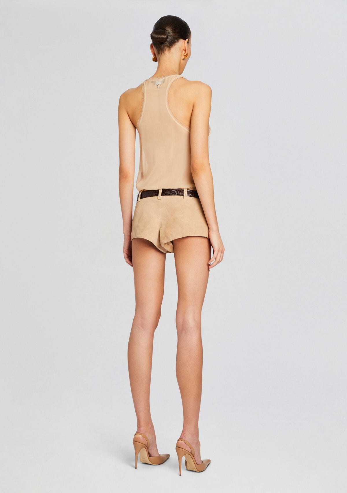 Shye Silk Top by retrofête in Nude, product image 4