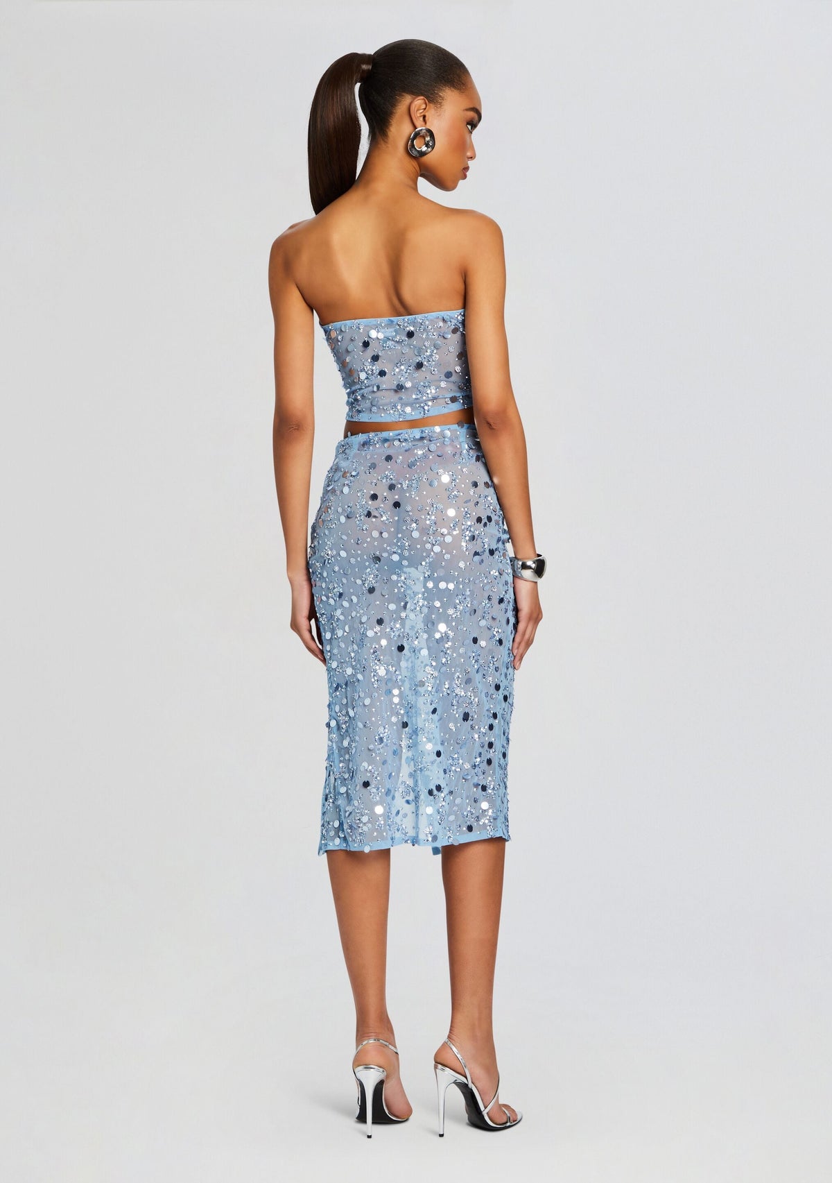 Mirage Embellished Top by retrofête in Dusk Blue, product image 4