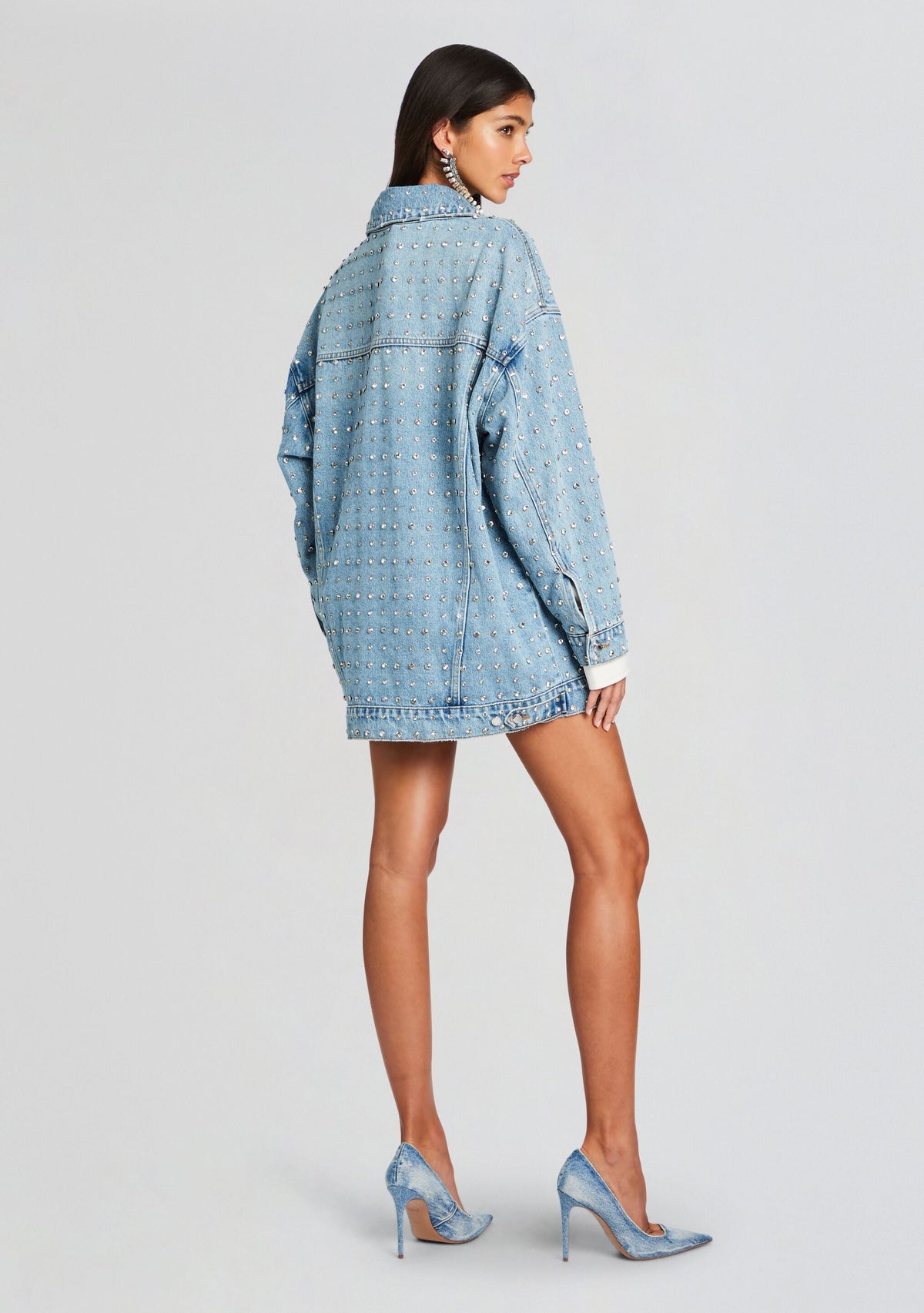 Ace Embellished Denim Jacket by retrofête in Tangier, product image 3