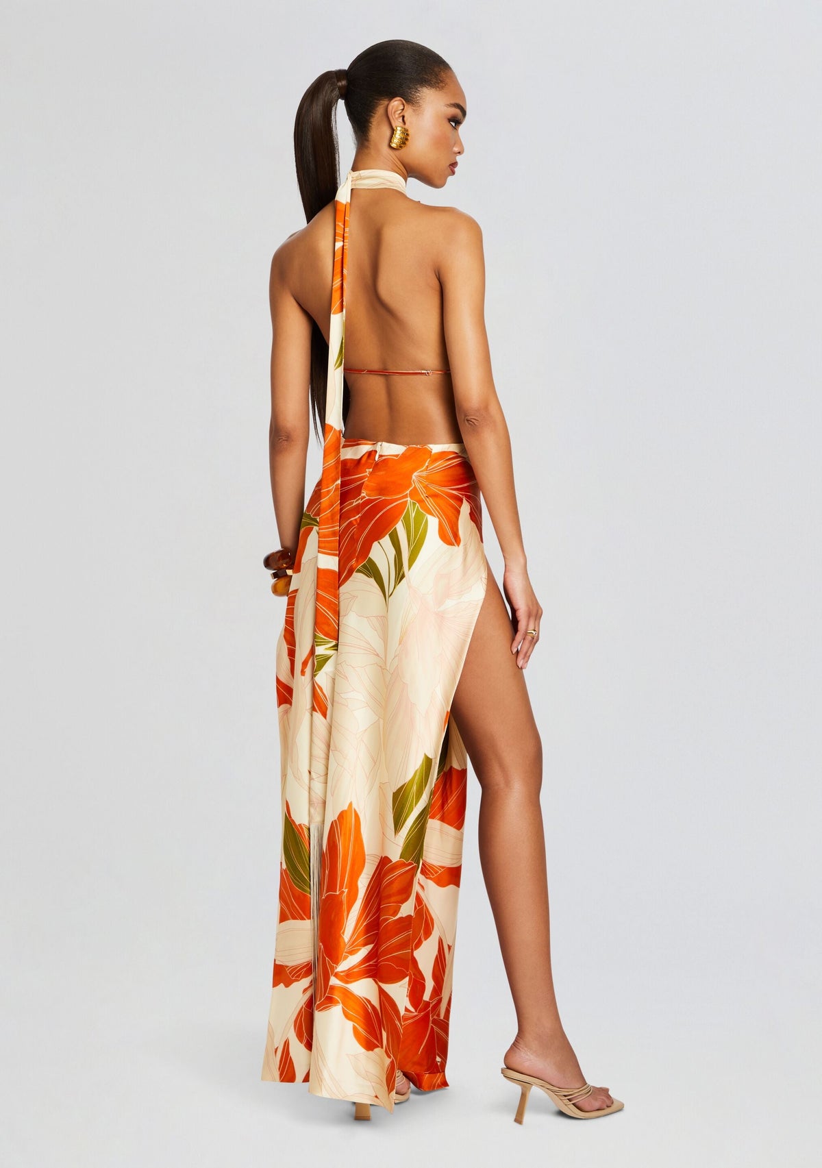 Jagger Dress by retrofête in Neutral Botanical, product image 4