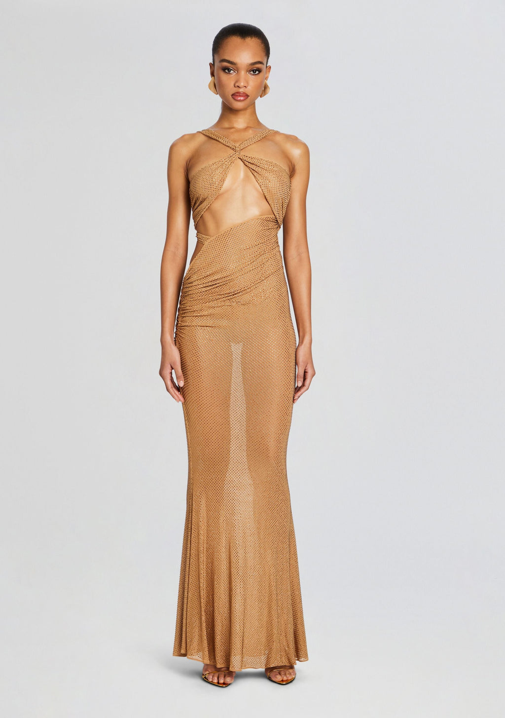 Liesel Embellished Dress by retrofête in Tannin, product image 5
