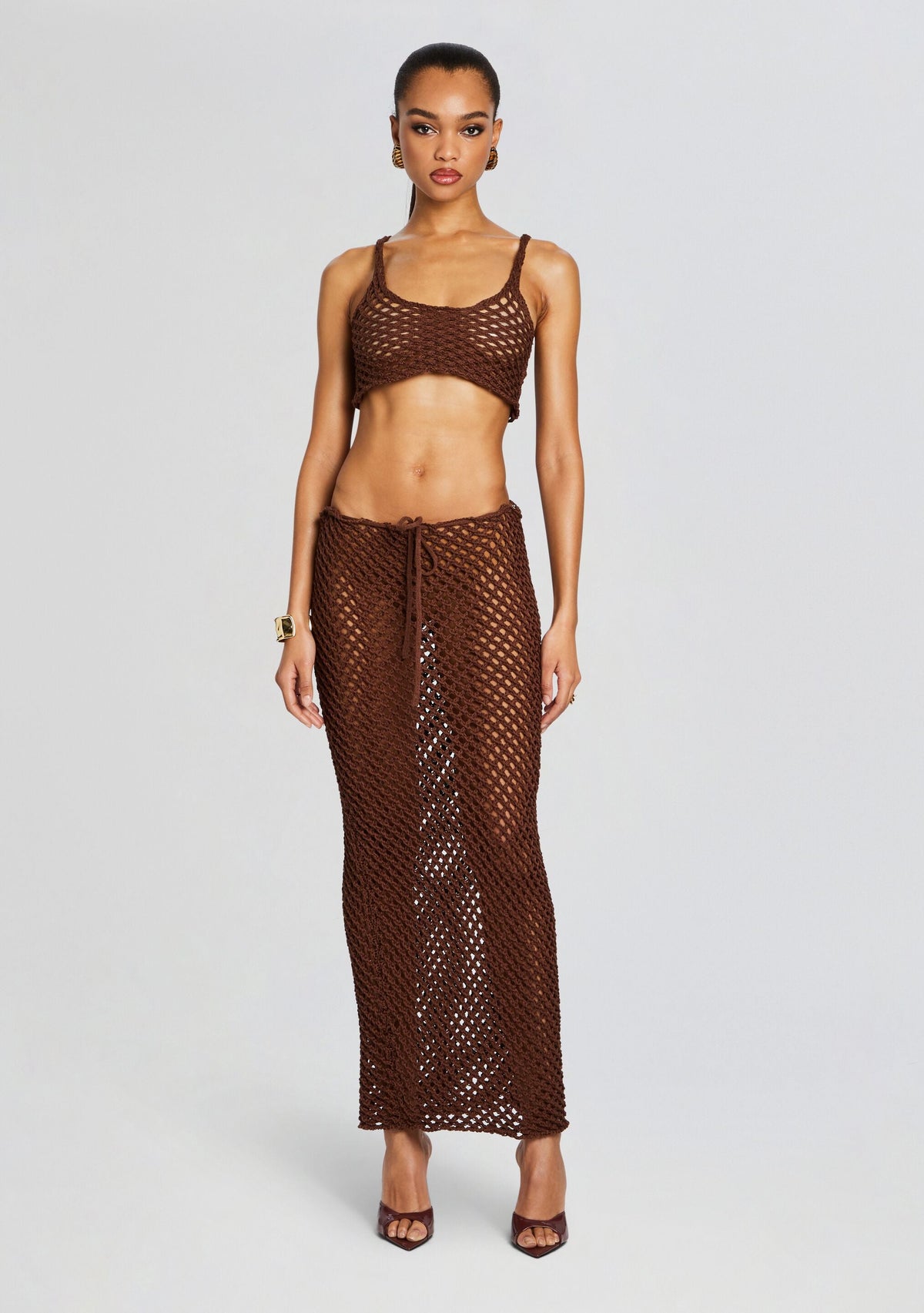 Magen Skirt by Bananhot in Dark Brown, product image 5