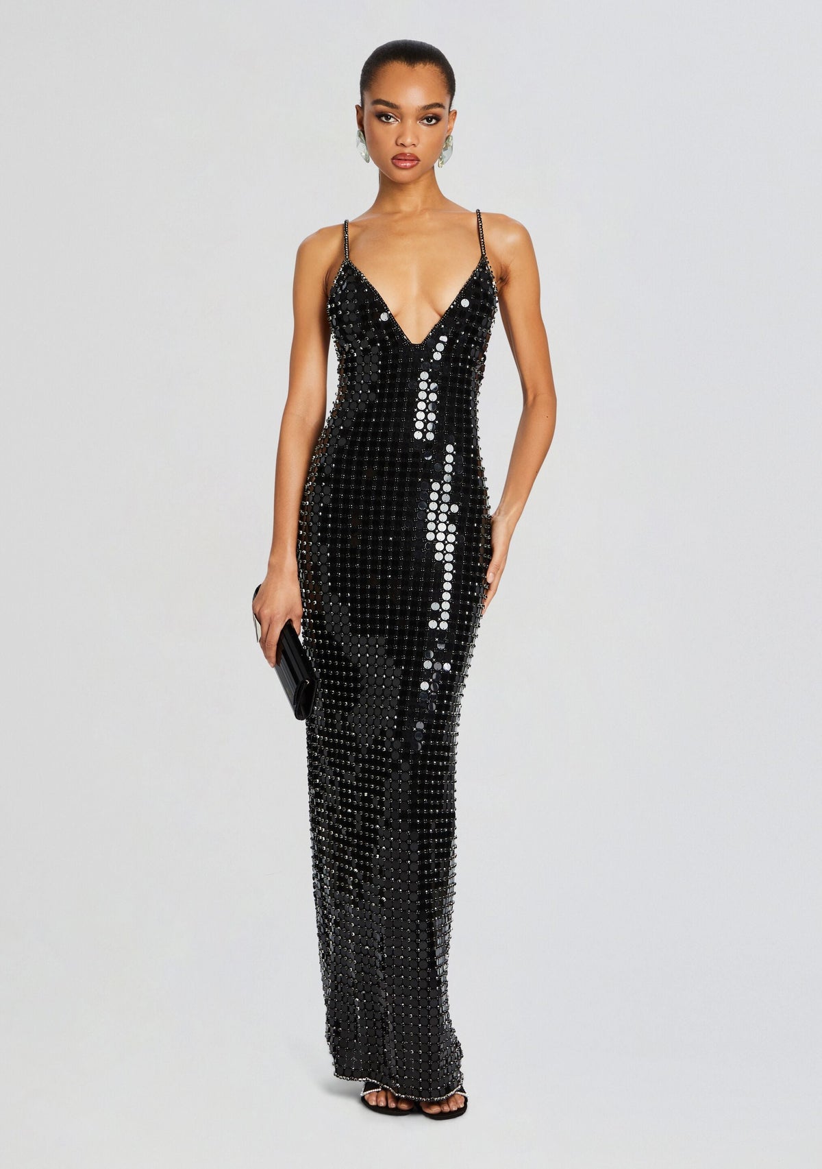 Perri Embellished Dress by retrofête in Black, product image 1