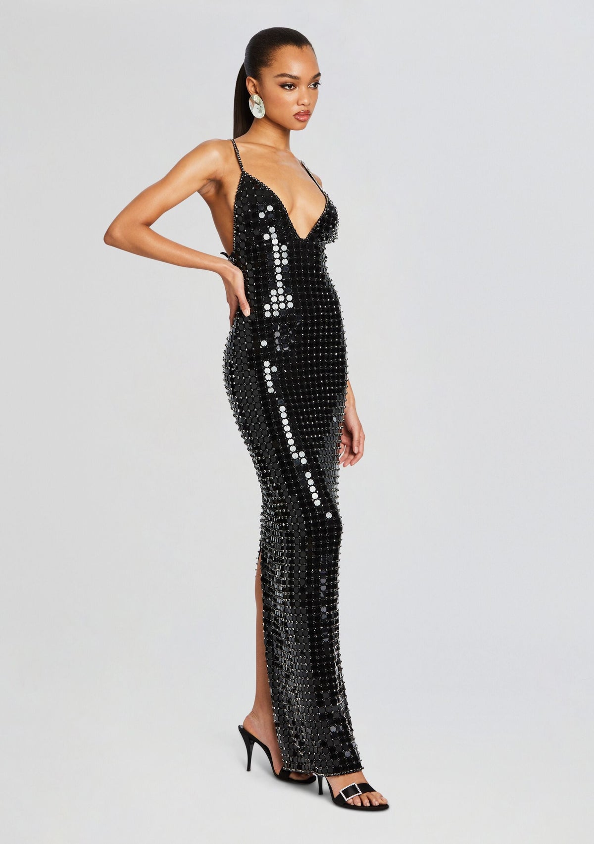 Perri Embellished Dress by retrofête in Black, product image 3