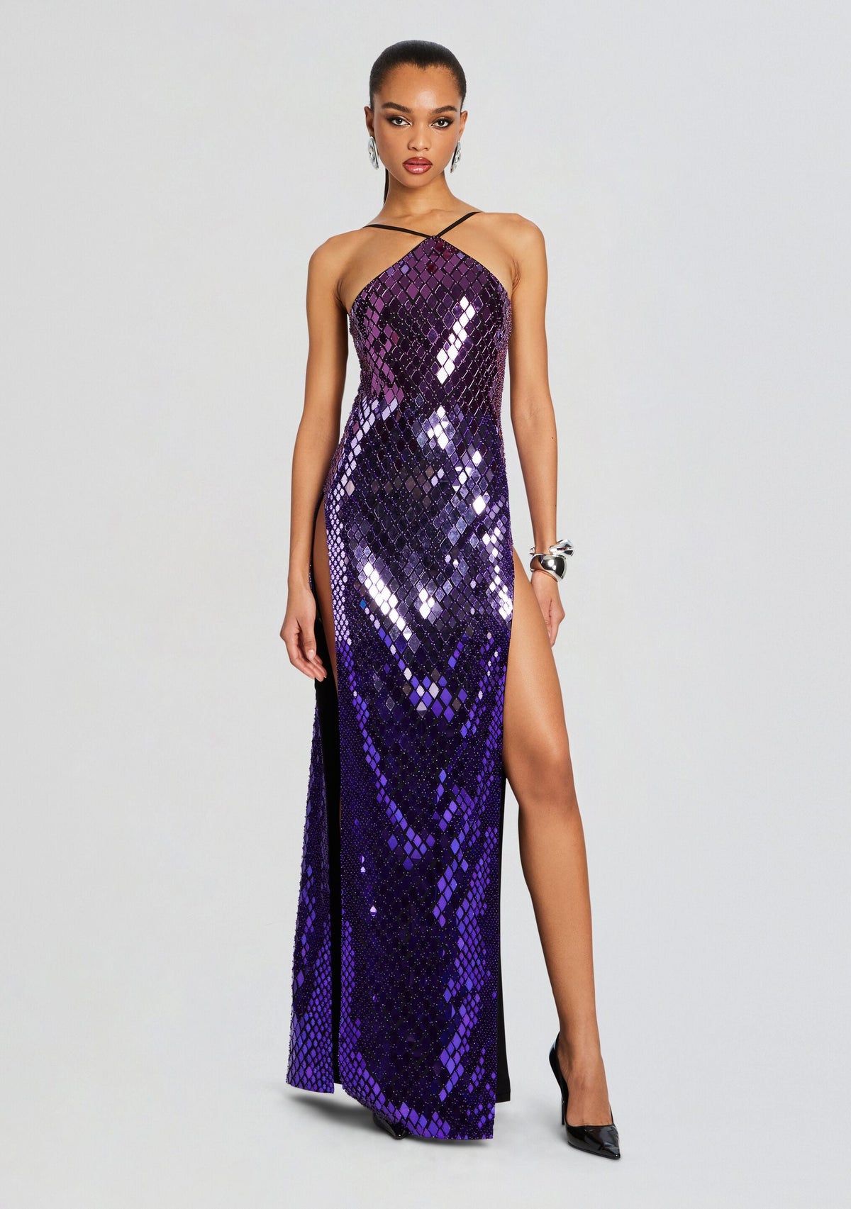 Rachael Embellished Dress by retrofête in Ultra Violet, product image 1