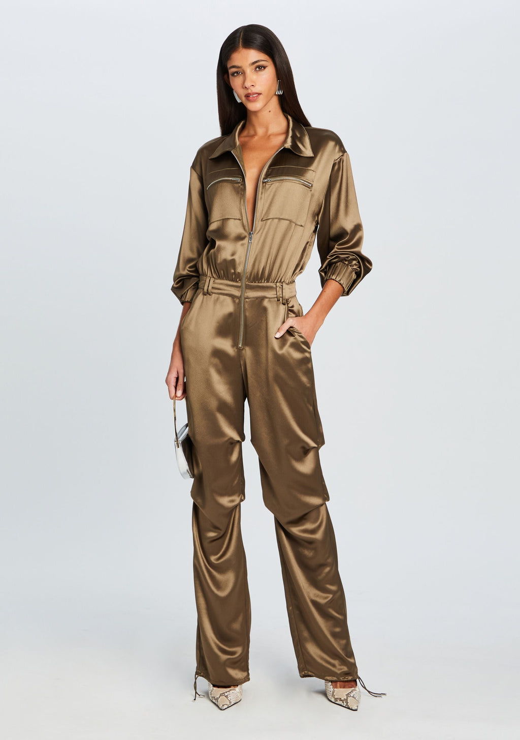 Robin Jumpsuit by retrofête in Military Green, product image 1