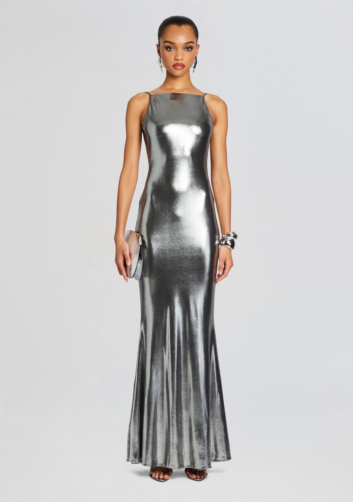 Romilly Dress by retrofête in Gunmetal, product image 2