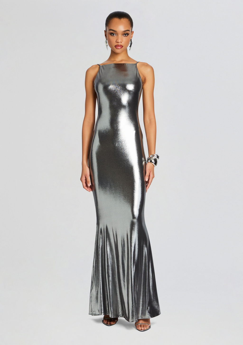 Romilly Dress by retrofête in Gunmetal, product image 4