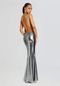 Romilly Dress by retrofête in Gunmetal, product image 1