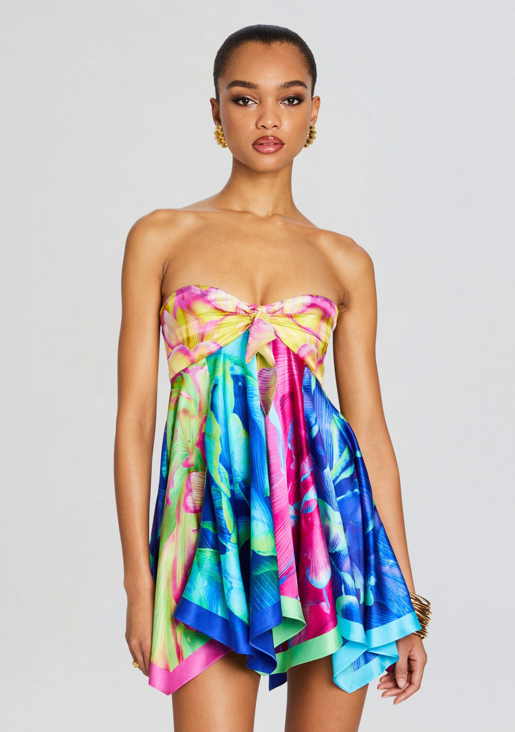 Senna Silk Dress by retrofête in Mixed Peony, product image 5