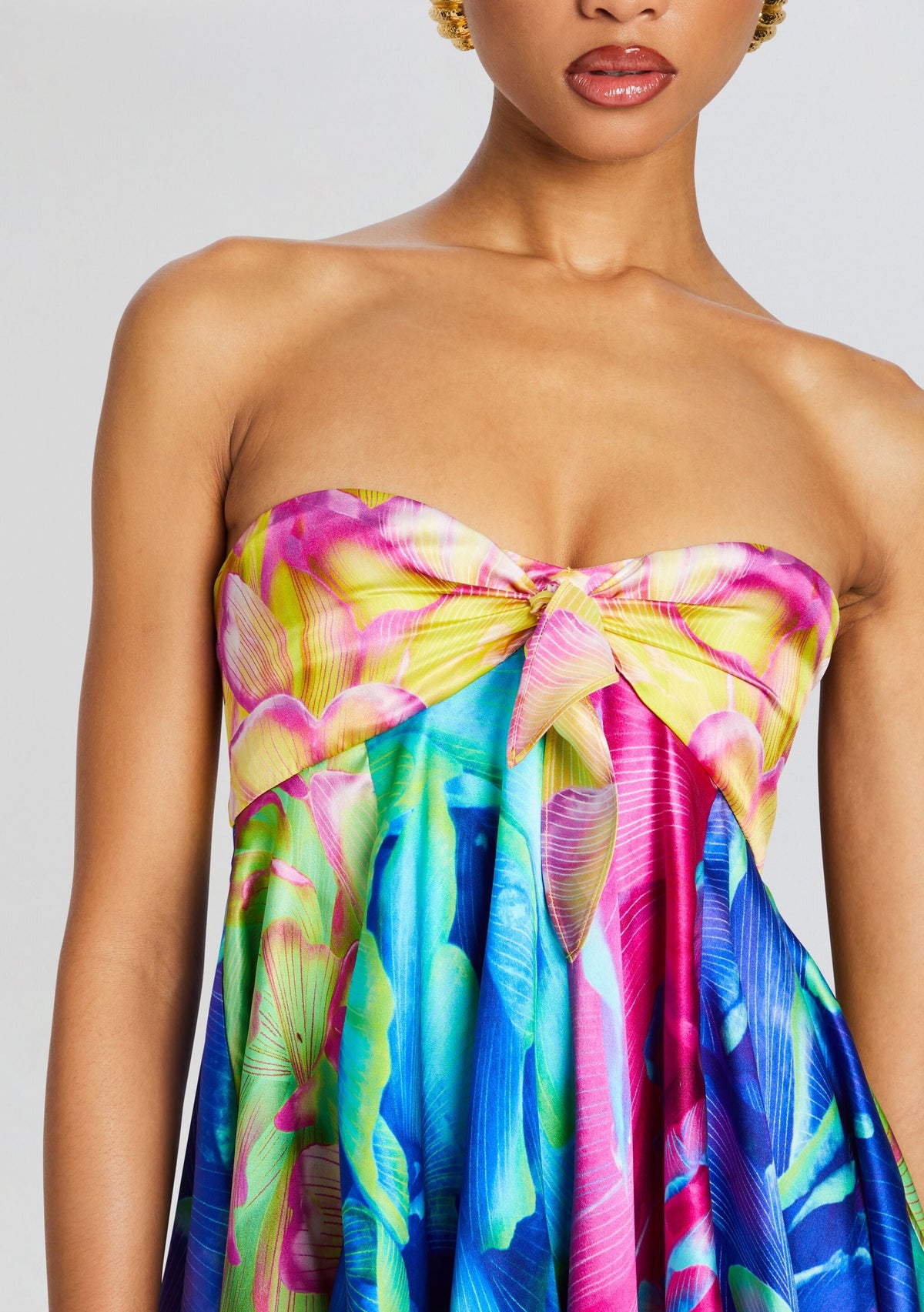 Senna Silk Dress by retrofête in Mixed Peony, product image 2