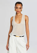 Shye Silk Top by retrofête in White, product image 1