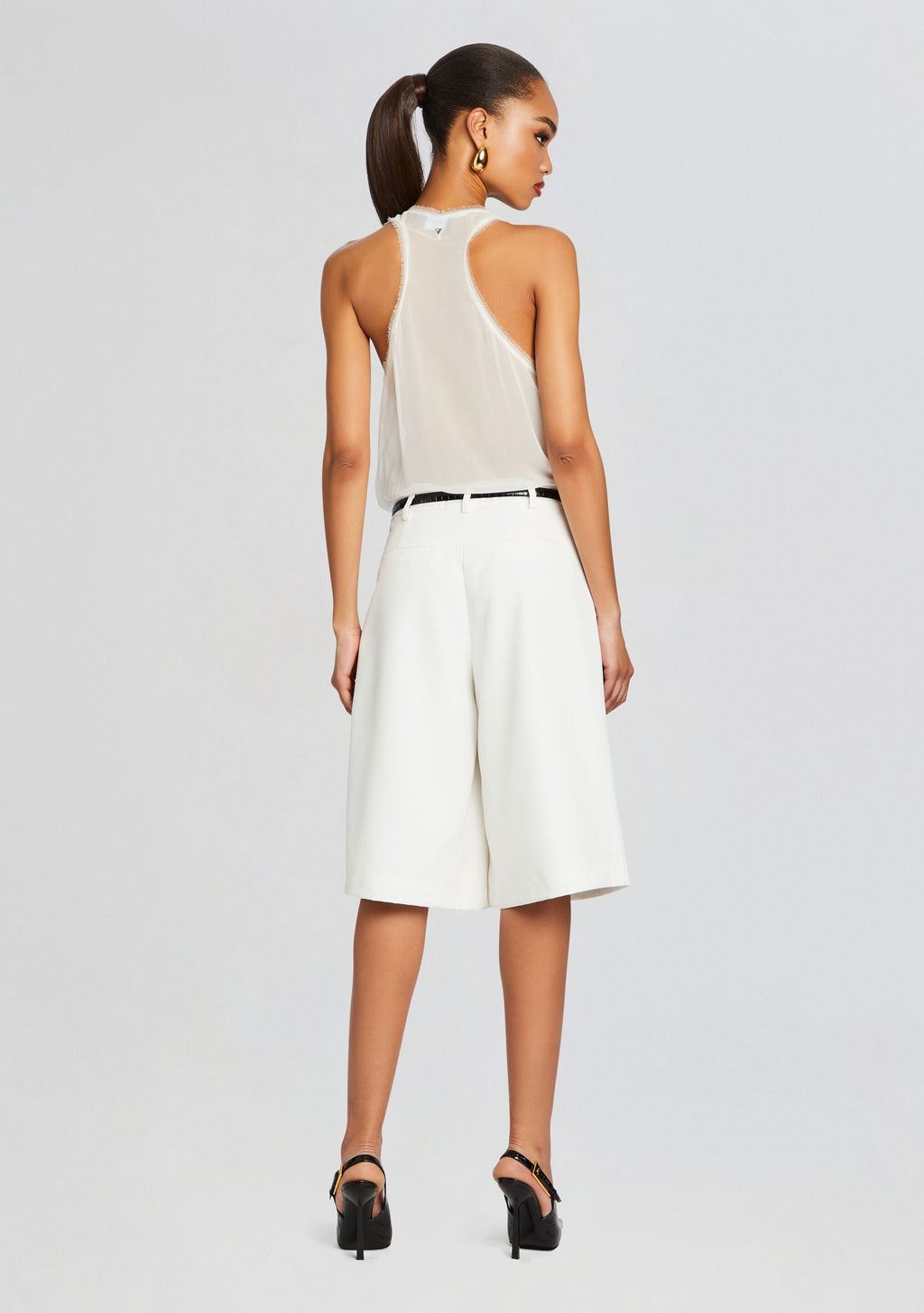 Shye Silk Top by retrofête in White, product image 5