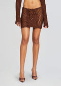 Thea Knitted Skirt by Bananhot in Dark Brown, product image 1