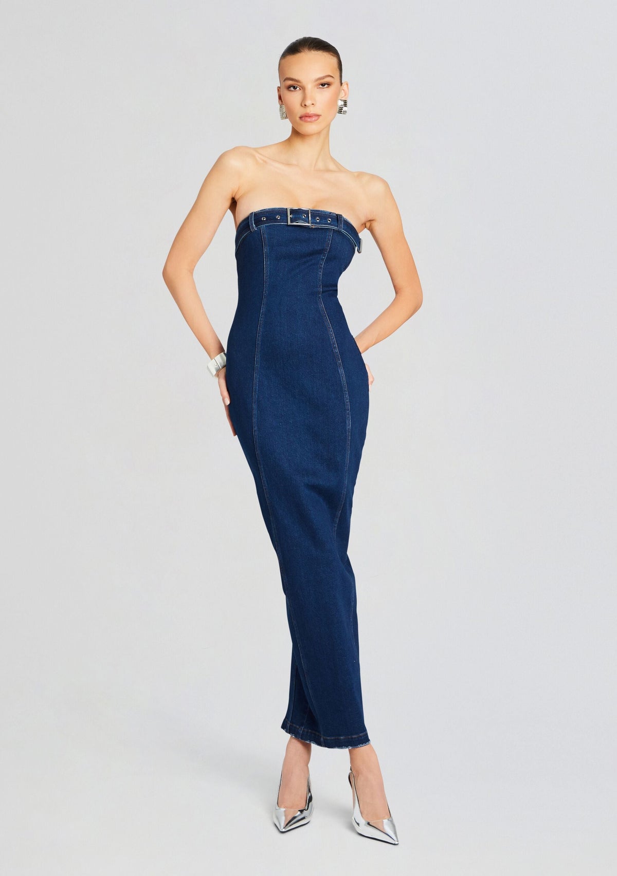 Aaliyah Dress by SEROYA in Deep Sea, product image 1