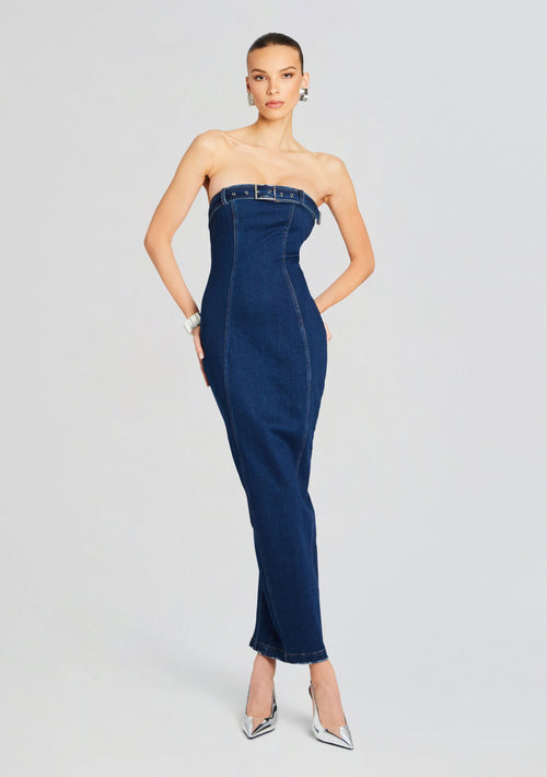 Aaliyah Dress by SEROYA in Deep Sea, product image 1