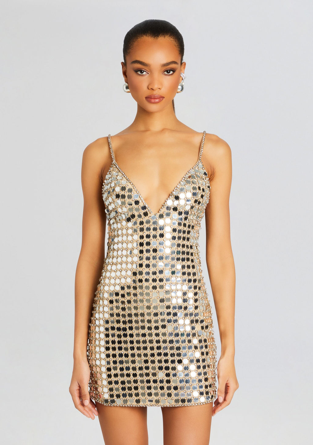 Airalyse Embellished Dress by retrofête in Champagne Dust, product image 5