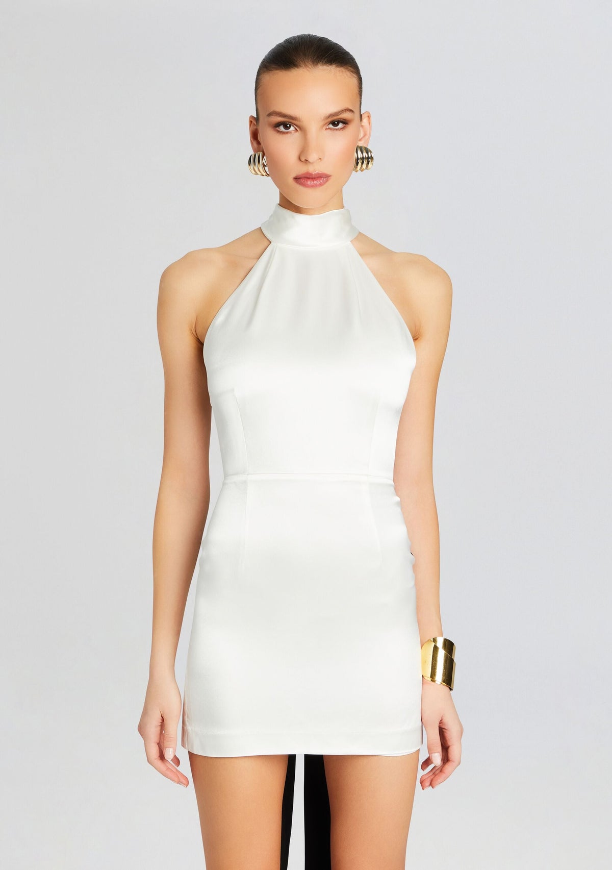Mini Bow Dress by Sans Faff in White, product image 5