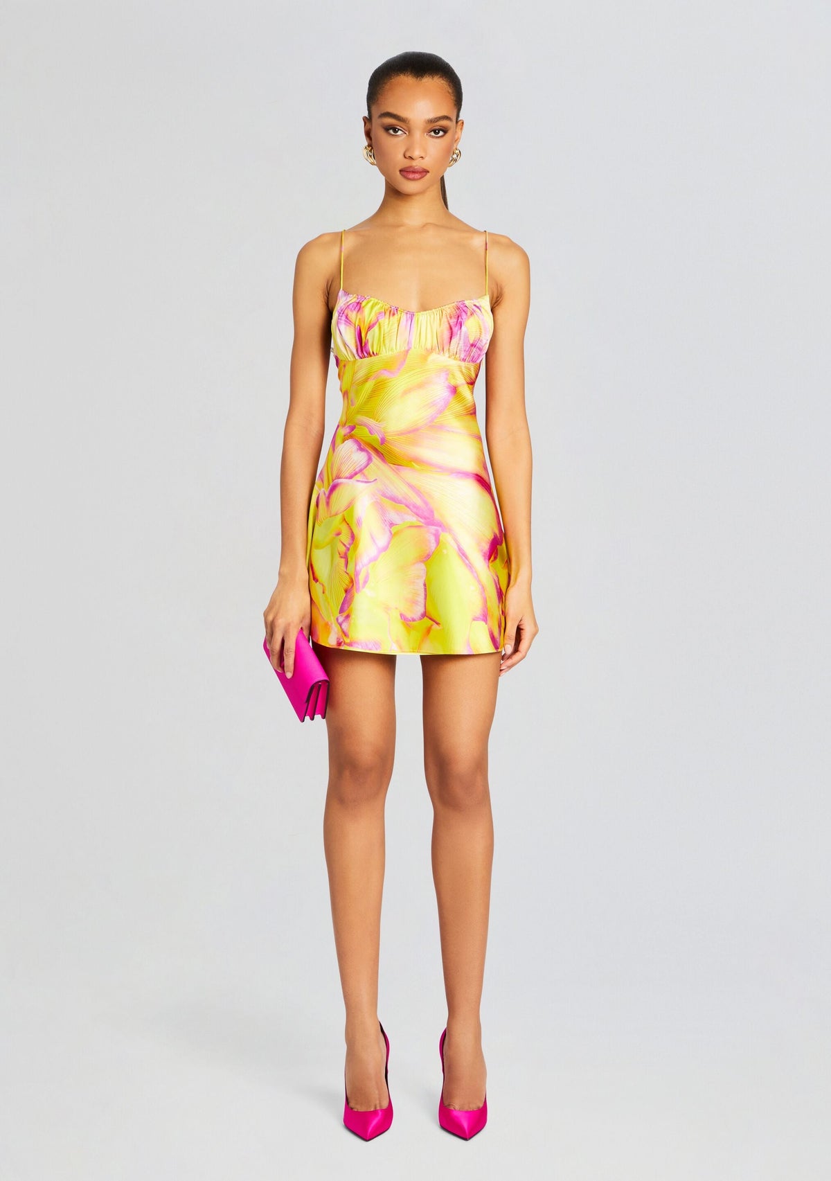 Eden Silk Dress by retrofête in Yellow Peony, product image 5
