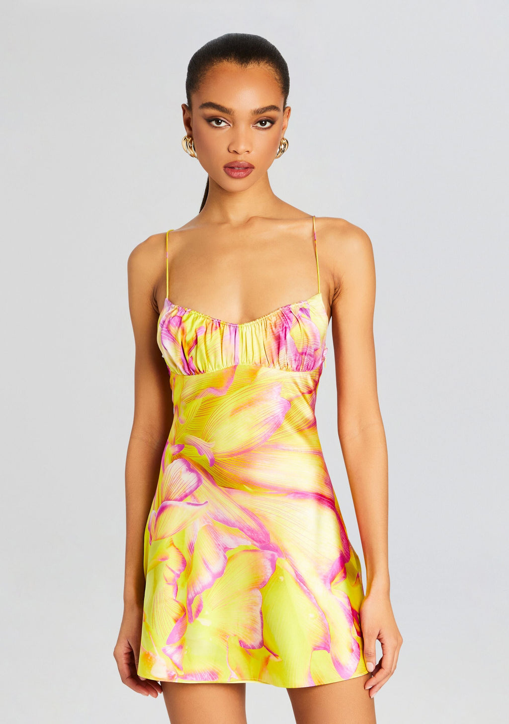 Eden Silk Dress by retrofête in Yellow Peony, product image 2