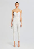 Elodie Jumpsuit by retrofête in Silver/White, product image 1